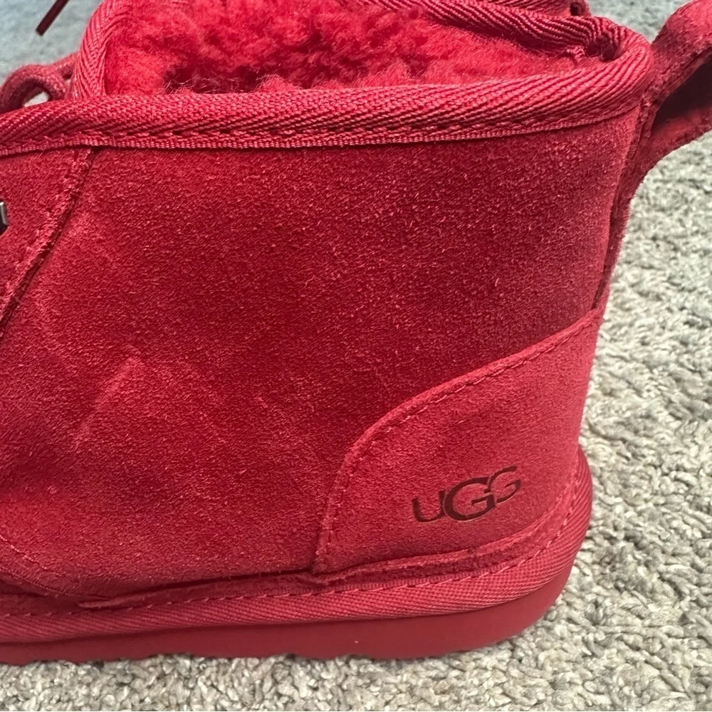 Ugg Neumel Chukka Boots in Samba Red W 8 M 6 short suede comfort unique colorful